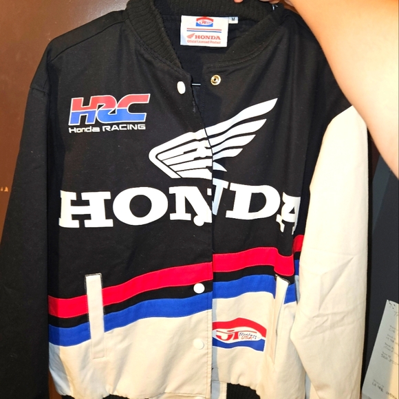 JT Racing X Honda Jackets & Blazers - JT Racing x Honda Speed Black Racing Jacket (Medium)